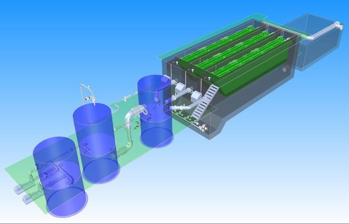 Tilted plate separation system