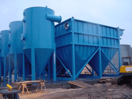 Hydraulic flocculation and TPS settling example in blue